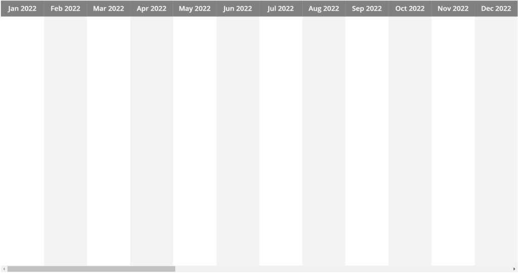 A Power Apps gallery that shows alternating template fill colours and a Header label that contains the Month-Year formatted date